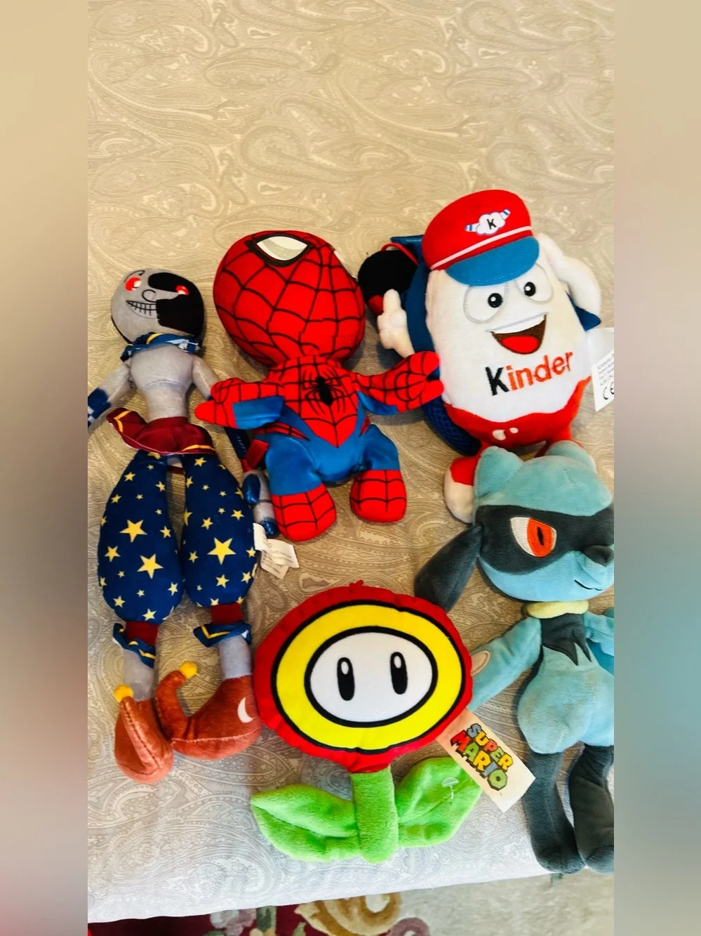 Super Mario & Character Plush Toy Bundle - Blue, Red, Green